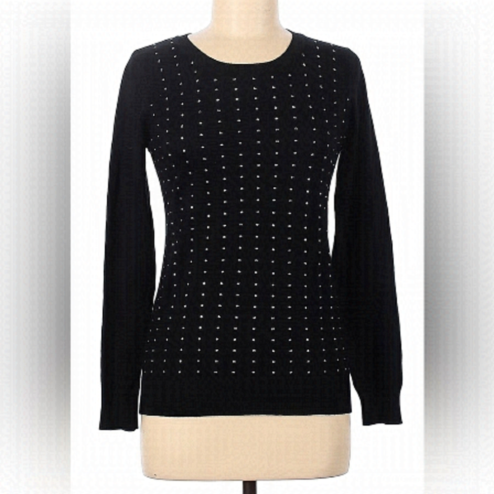 CIELO - Long Sleeve crew neckline studded sweater.